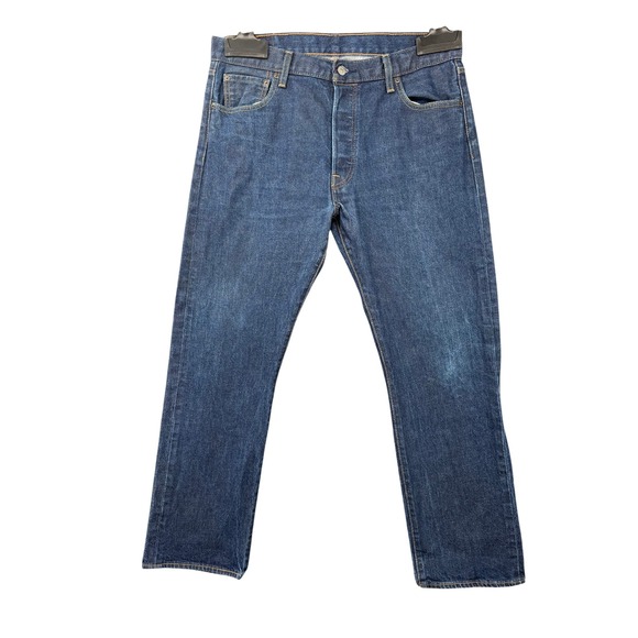 Levi's Other - Levi's 501 Original Fit Jeans Mens 36x30 Dark Wash Excellent Button Fly Denim